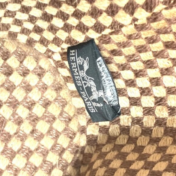 HERMES Panier Bus PM Bag Tote Bag Beach bag Hand Bag linen Beige/Brown - Picture 11 of 12